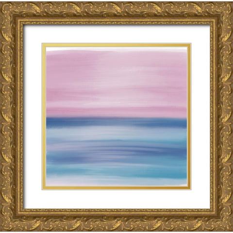 Abstract Beach Gold Ornate Wood Framed Art Print with Double Matting by Seay, Anne