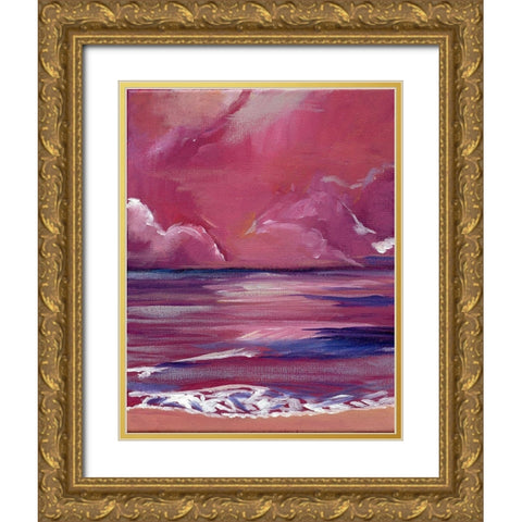 Brewing Storm Gold Ornate Wood Framed Art Print with Double Matting by Seay, Anne