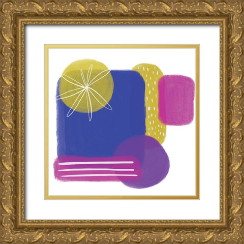 Perky Purple II Gold Ornate Wood Framed Art Print with Double Matting by Seay, Anne