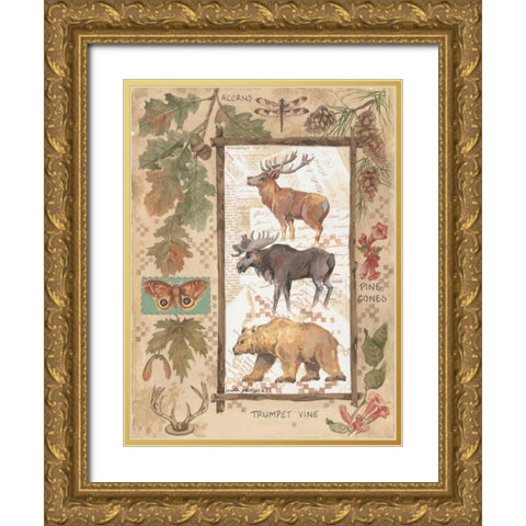 Big Game Gold Ornate Wood Framed Art Print with Double Matting by Phillips, Anita