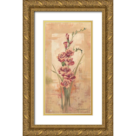 Floral III Gold Ornate Wood Framed Art Print with Double Matting by Phillips, Anita