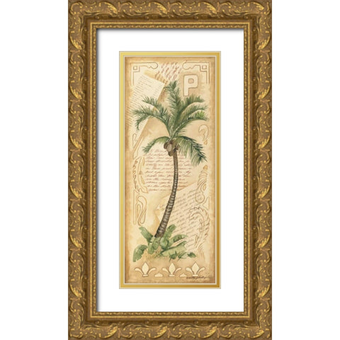 Palm Fronds I Gold Ornate Wood Framed Art Print with Double Matting by Phillips, Anita