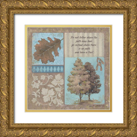Do Not Follow Gold Ornate Wood Framed Art Print with Double Matting by Phillips, Anita
