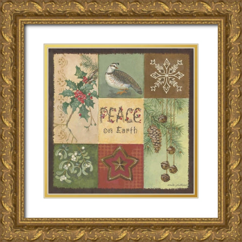 Peace on Earth Gold Ornate Wood Framed Art Print with Double Matting by Phillips, Anita