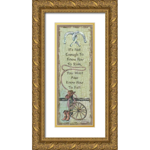 Its Not Enough Gold Ornate Wood Framed Art Print with Double Matting by Phillips, Anita