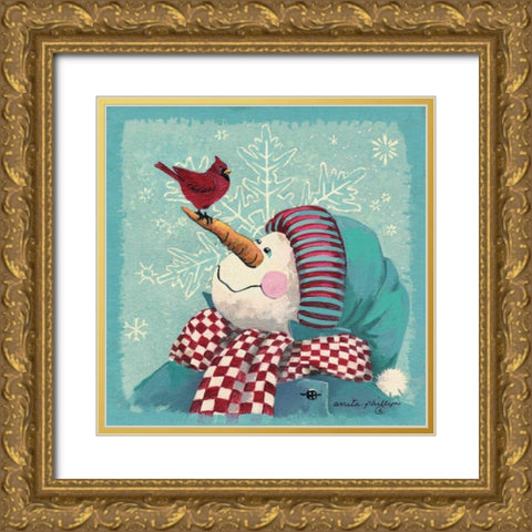 The Visitor Gold Ornate Wood Framed Art Print with Double Matting by Phillips, Anita