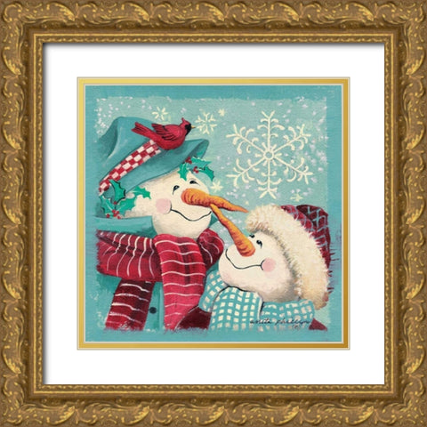 Nose to Nose Gold Ornate Wood Framed Art Print with Double Matting by Phillips, Anita