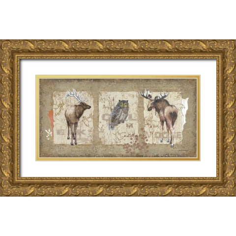Woodlands II Gold Ornate Wood Framed Art Print with Double Matting by Phillips, Anita