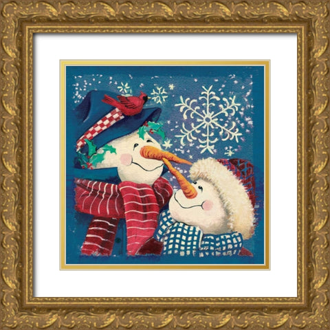 Nose to Nose Gold Ornate Wood Framed Art Print with Double Matting by Phillips, Anita