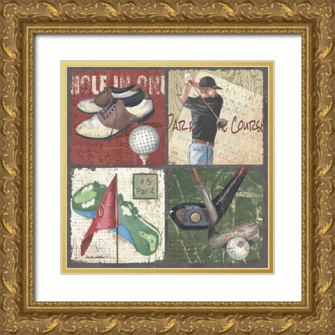Par for the Course Gold Ornate Wood Framed Art Print with Double Matting by Phillips, Anita