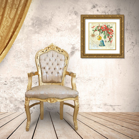 Ornaments II Gold Ornate Wood Framed Art Print with Double Matting by Phillips, Anita