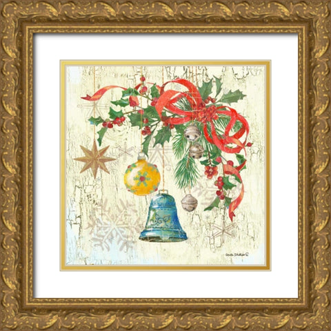 Ornaments II Gold Ornate Wood Framed Art Print with Double Matting by Phillips, Anita