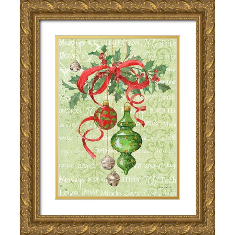 Ornaments Inspiration I Gold Ornate Wood Framed Art Print with Double Matting by Phillips, Anita