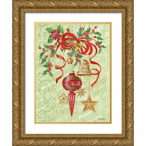 Ornaments Inspiration II Gold Ornate Wood Framed Art Print with Double Matting by Phillips, Anita