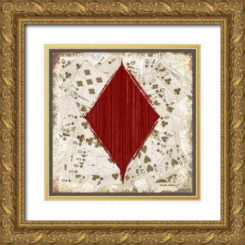 Diamonds Gold Ornate Wood Framed Art Print with Double Matting by Phillips, Anita