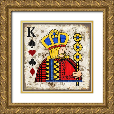 King of Spades Gold Ornate Wood Framed Art Print with Double Matting by Phillips, Anita