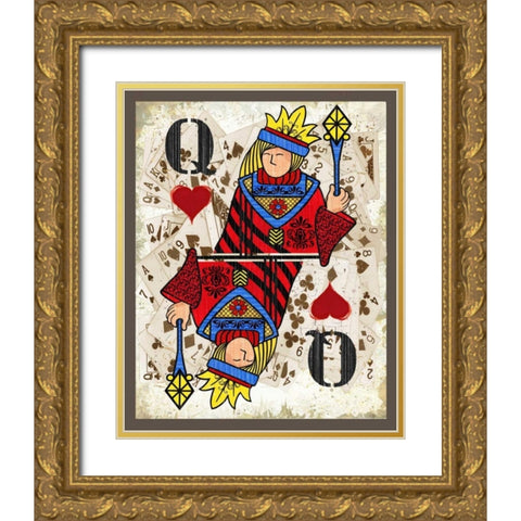 Queens Gold Ornate Wood Framed Art Print with Double Matting by Phillips, Anita