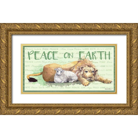 Peace on Earth II Gold Ornate Wood Framed Art Print with Double Matting by Phillips, Anita
