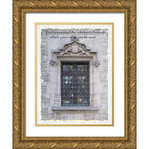 Windows of the World II Gold Ornate Wood Framed Art Print with Double Matting by Phillips, Anita