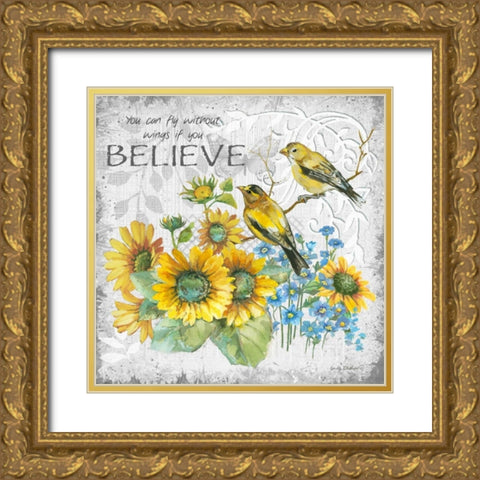 Blessed Gold Ornate Wood Framed Art Print with Double Matting by Phillips, Anita