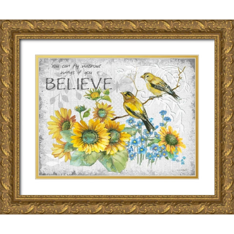 Blessed Gold Ornate Wood Framed Art Print with Double Matting by Phillips, Anita