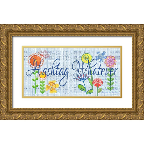 Whatever Gold Ornate Wood Framed Art Print with Double Matting by Phillips, Anita
