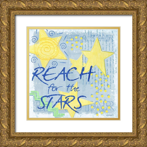Reach for the Stars Gold Ornate Wood Framed Art Print with Double Matting by Phillips, Anita