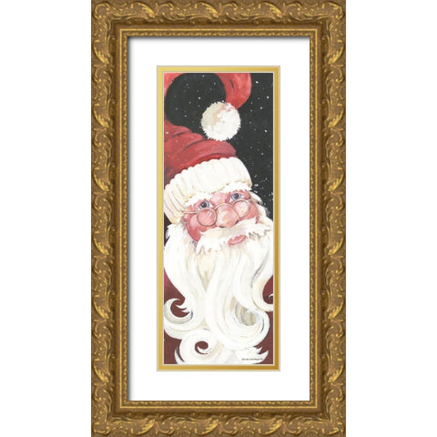Santa Long II Gold Ornate Wood Framed Art Print with Double Matting by Phillips, Anita