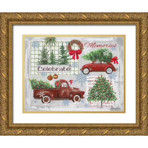 Nostalgia I Gold Ornate Wood Framed Art Print with Double Matting by Phillips, Anita