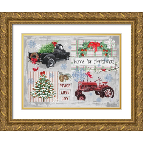 Nostalgia II Gold Ornate Wood Framed Art Print with Double Matting by Phillips, Anita