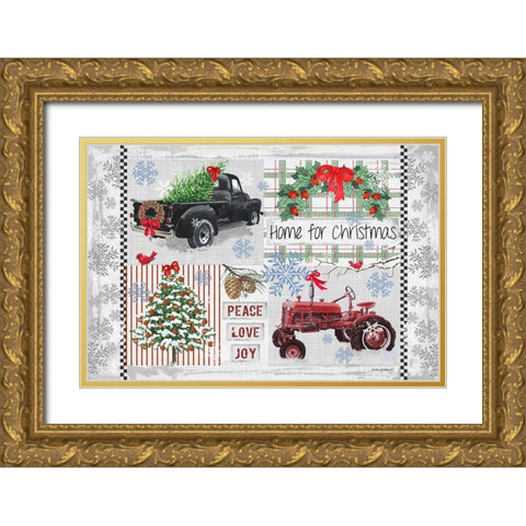 Nostalgia III Gold Ornate Wood Framed Art Print with Double Matting by Phillips, Anita