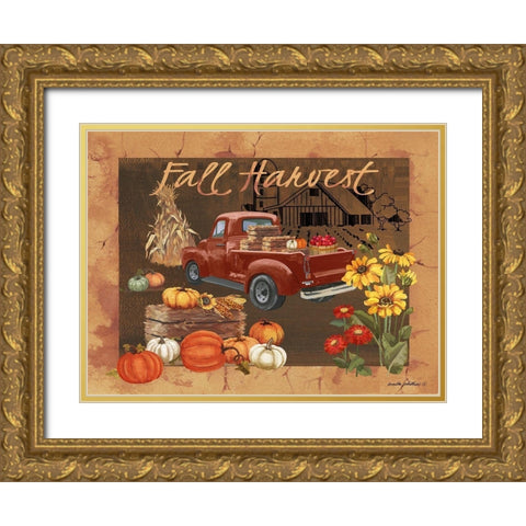 Fall Harvest IV Gold Ornate Wood Framed Art Print with Double Matting by Phillips, Anita