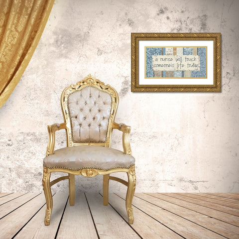 Someones Life Gold Ornate Wood Framed Art Print with Double Matting by Phillips, Anita