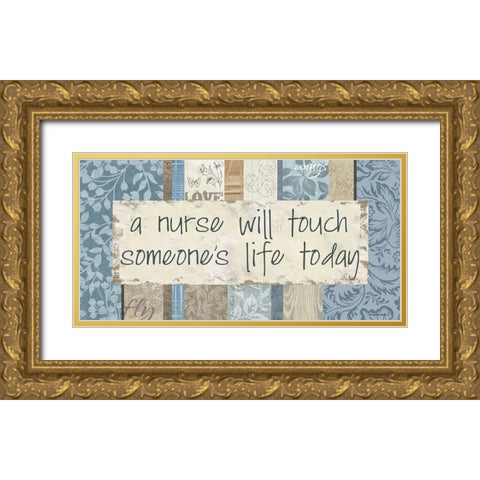 Someones Life Gold Ornate Wood Framed Art Print with Double Matting by Phillips, Anita