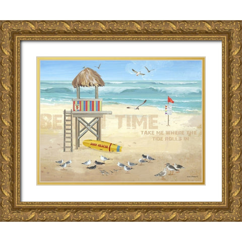 Where the Tide Rolls In Gold Ornate Wood Framed Art Print with Double Matting by Phillips, Anita