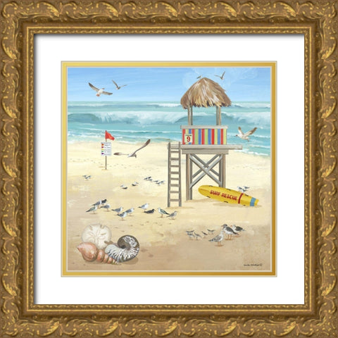 Lifeguard III Gold Ornate Wood Framed Art Print with Double Matting by Phillips, Anita