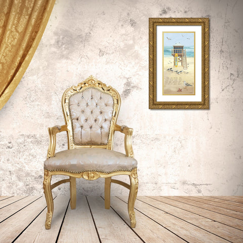 Sand In Your Heart Gold Ornate Wood Framed Art Print with Double Matting by Phillips, Anita