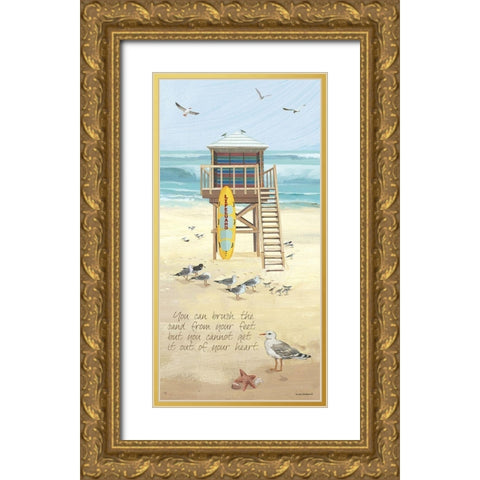 Sand In Your Heart Gold Ornate Wood Framed Art Print with Double Matting by Phillips, Anita
