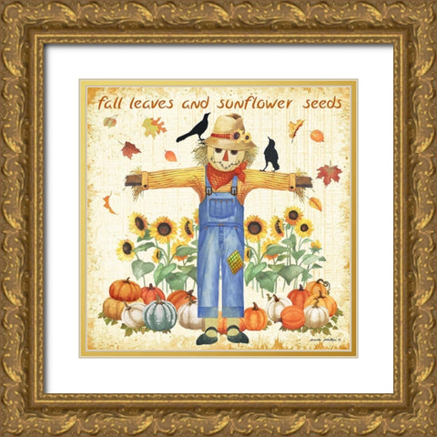 Sunflower Seeds Gold Ornate Wood Framed Art Print with Double Matting by Phillips, Anita