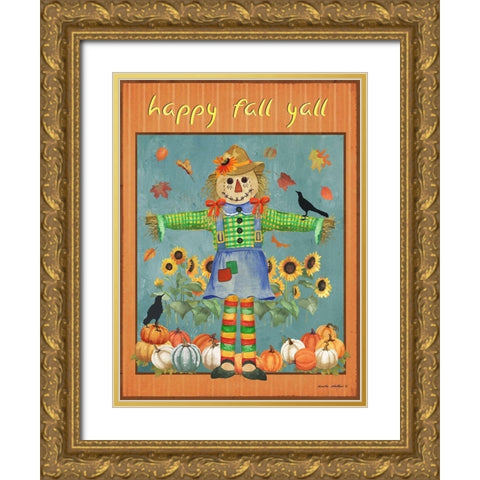 Sunflower Seeds Gold Ornate Wood Framed Art Print with Double Matting by Phillips, Anita