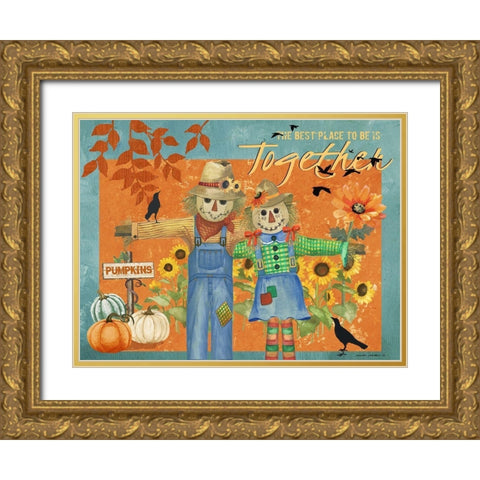 Together Gold Ornate Wood Framed Art Print with Double Matting by Phillips, Anita