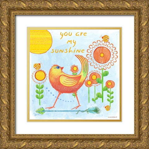 My Sunshine Gold Ornate Wood Framed Art Print with Double Matting by Phillips, Anita