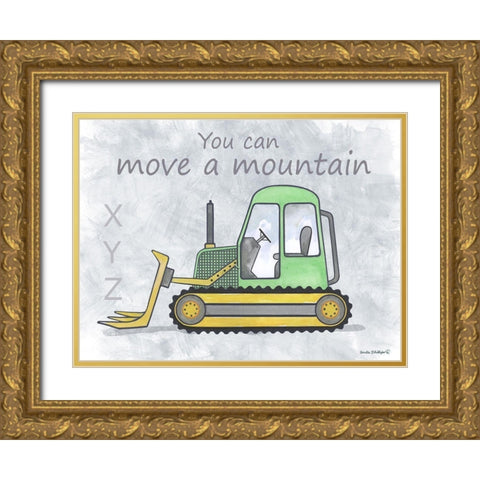 Bulldozer Gold Ornate Wood Framed Art Print with Double Matting by Phillips, Anita