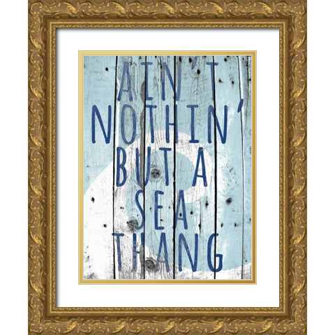 Sea Thang Gold Ornate Wood Framed Art Print with Double Matting by Hutchins, Ashley