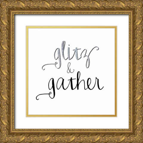 Glitz and Gather Gold Ornate Wood Framed Art Print with Double Matting by Hutchins, Ashley