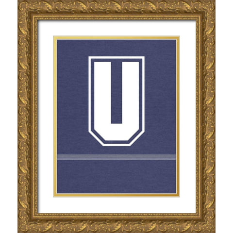 U Gold Ornate Wood Framed Art Print with Double Matting by Hutchins, Ashley