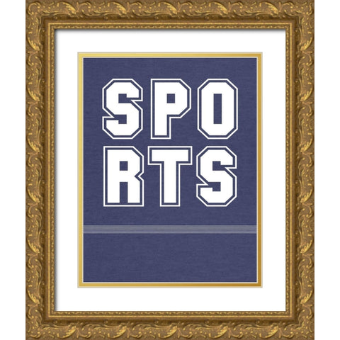Sports Gold Ornate Wood Framed Art Print with Double Matting by Hutchins, Ashley