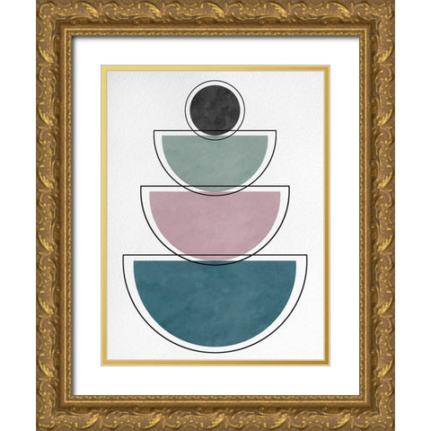 Geo I Gold Ornate Wood Framed Art Print with Double Matting by Hutchins, Ashley