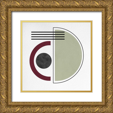 Geo IV Gold Ornate Wood Framed Art Print with Double Matting by Hutchins, Ashley