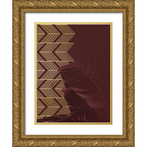 Red II Gold Ornate Wood Framed Art Print with Double Matting by Hutchins, Ashley